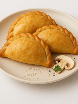Empanaditas de pollo con champiñones