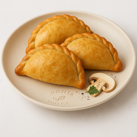 Empanaditas de pollo con champiñones