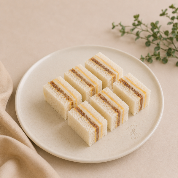 Triplecito cebolla glaseada con queso cheddar