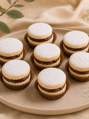 Alfajorcitos de relleno de fudge