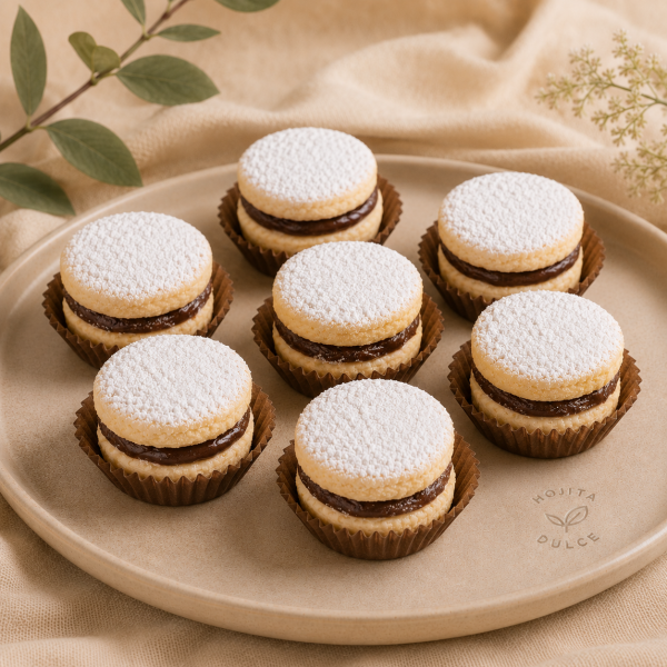 Alfajorcitos de relleno de fudge