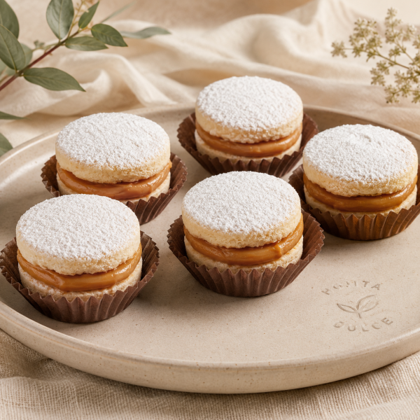 Alfajorcitos de chocolate rellenos de lúcuma