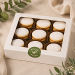 Alfajorcitos de chocolate rellenos de lúcuma