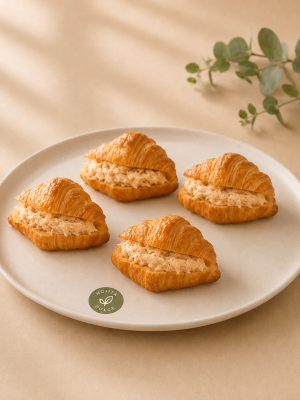 Mini croissant con pollo y champiñones