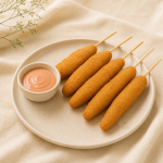Brochetitas de deditos de pollo con salsa maracuyá