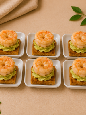Langostino en guacamole