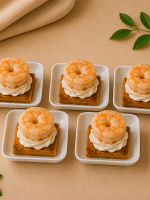 Langostino en salsa blanca