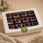 Mini brownies cheesecake arándanos