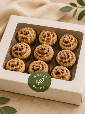 mini rollitos de canela caja