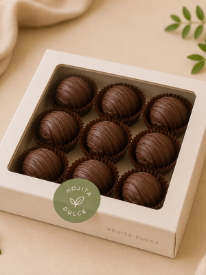 mini trufas de chocolate caja