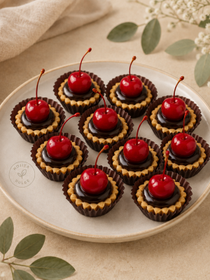 Tartaletitas de fudge con cereza